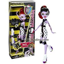 Monster High Monster Scaritage Skelita Calaveras Doll And Fashion Set Mattel Year 2011 Monster High Skultimate Roller Maze Series 10 Inch Doll Operetta With Helmet Roller Blade And Doll Stand Monster High Monster High Dolls Doll Stands