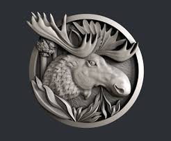 3d Stl Models For Cnc Artcam Aspire Relief Elk Etsy Cnc Stl Wood Carving