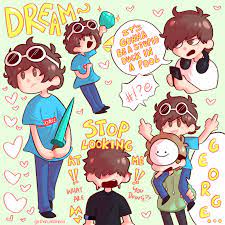 Someone Please Make A Comp Of George Saying Yankee With No Brim It S For Research Purposes Dream Team Fanart Dream X George George X Dream