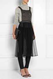 Maison Martin Margiela Swiss Dot Tulle Apron Dress Net A Porter Fashion Dress Over Pants Apron Dress