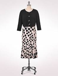 Polka Dot Jacket Dress From Dress Barn Com Choosing A Quarter Length Dress Is Wonderful For A Spring Event The Len Dress Barn Dresses Polka Dot Jacket Dresses