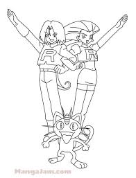 How To Draw James And Jessie From Pokemon Mangajam Com Pokemon Coloring Pages Pokemon Coloring Cute Coloring Pages