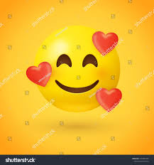 Emoji con cuori - in faccia: immagine vettoriale stock (royalty free)  1253947450 | Shutterstock