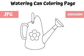 Our privacy policy explains how we guard your details. Watering Can Coloring Page For Kids Graphic By Mybeautifulfiles Creative Fabrica