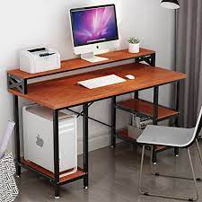 These modern home office and computer desks offer a balanced combination of practical features and beautiful finishes. Tribesigns Computer Desk With Storage Shelves 55 Large Modern Office Desk Computer Table Studying Writing Desk Workstation With Printer Monitor Shelf For Home Escritorio Domestico Pequeno Moveis De Aco Ideias De