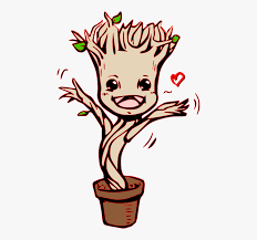 How to draw baby groot. Baby Groot Coloring Pages Clipart Png Download Je S Appelle Groot T Shirt Femme Free Transparent Clipart Clipartkey