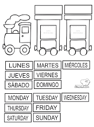 Dias De La Semana Para Colorear