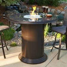 Outdoor Greatroom 48 In Grand Colonial Bar Height Fire Pit Table With Free Lazy Susan Burner Cover And Fire Pit Table Small Outdoor Patios Fire Pit Table Set