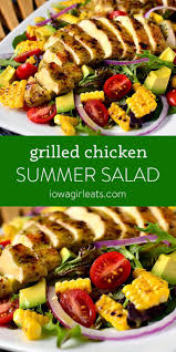 Grilled Chicken Salad Iowa Girl Eats Recipe In 2020 Side Salad Recipes Grilled Chicken Salad Recipes