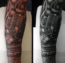 Half sleeve tattoos cover only one half of your arm, usually from the upper shoulder and down to your elbow. Music Sleeve Tattoos For Women Novocom Top