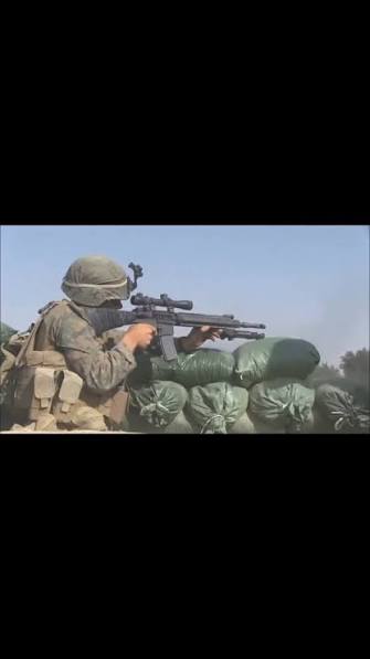 In 2011 US Marines and SAS forces engage in an intense battle against the  Taliban. they lay down heavy machine gun and rifle fire, culminating in a  decisive mortar strikes against the Taliban fighters ...