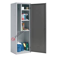 Armoire, casier métal, rangement cube en bois, quel que soit le style de votre intérieur, trouvez l'armoire de rangement qu'il vous faut avec bricomarché. Armoire Balai En Metal 1 Porte Avec Serrure
