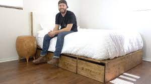 Montessori bed, twin bed plan, toddler bed, house bed frame , diy wooden floor. Diy Modern Platform Bed With Storage Modern Builds Ep 56 How To Youtube