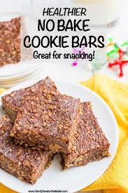 Healthy No Bake Cookie Bars Video Family Food On The Table Recipe Healthy No Bake Cookies No Bake Cookies Dessert Recipes Easy