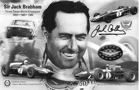 SIR JACK BRABHAM Signed 8X5 Photo Card FORMULA 1 LEGEND World Champion COA