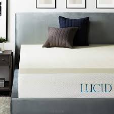 Amazon Com Lucid 2 Inch Ventilated Memory Foam Mattress Topper 3 Year Warranty Queen Hom Memory Foam Mattress Topper Foam Mattress Topper Mattress Topper