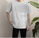 Image result for chuyên bán quần áo stee unisex sọc ngang trắng đen