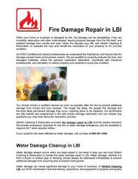 The original green upholstery cleaning company in chicago. Fire Damage Repair Lbi By Stretch Cleaning Restoration Issuu
