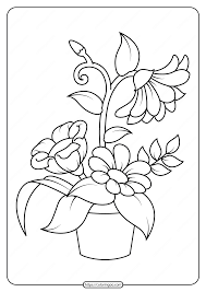 If your kids love to color, then these cool packs of printable coloring pages for kids will definitely be a total blast for your little ones! Free Printable Flowers Pdf Coloring Pages 10