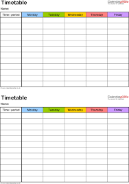 School Timetable Template Free Download Timetable Template Class Schedule Template School Timetable