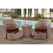 Seneca 5 Piece Chat Set In Crimson Red 8085978 Hsn In 2020 Wicker Patio Furniture Outdoor Furniture Furniture