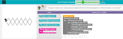 Code.org express kurs tüm dersler cevapları : Code Org 3 Kurs Ders 21 Sanatci Desenler Kodlama Evi