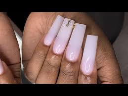 And a bit of fall in the background. Long Black Lipstick Shaped Acrylic Nail Youtube