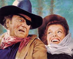 John Wayne Katharine Hepburn Editorial Stock Photo