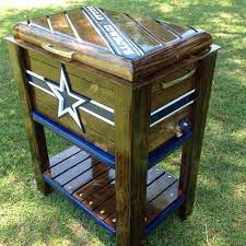 Dallas Cowboy Cooler King Sr Woodworking Wooden Ice Chest Pallet Furniture Outdoor Wood Pallets