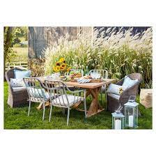 Morie Farmhouse Wood Outdoor Dining Table Threshold Target Target Outdoor Furniture Target Patio Furniture Outdoor Table Settings