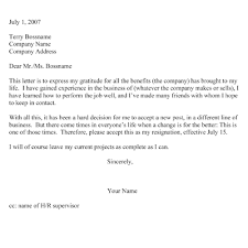 printable resignation letters