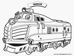 Gambar Kereta Chuggington Hitam Putih Buku Mewarnai Halaman Mewarnai Lukisan