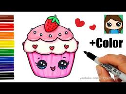 How to draw a cute cupcakesubscribe: How To Draw Color A Cupcake Easy Valentine S Sweet Youtube Sweet Drawings Cute Cupcake Drawing Cute Drawings