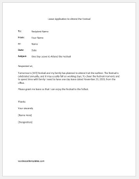 This letter is either written to the principal or to the class teacher. One Day Leave Applications Letters Samples Word Excel Templates