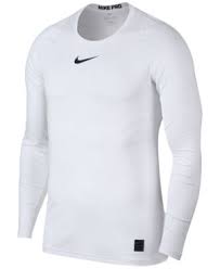 Black And White Long Sleeve Shirt Mens Nike Men S Pro Fitted Long Sleeve Training Shirt In White Modesens Long Sleeve Tops Men Mens Athletic Apparel Mens Workout Clothes