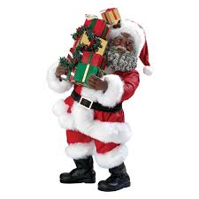 2014 Kurt Adler Fabriche Presents For All Black Santa Nib Free S H Black Christmas Decorations Black Christmas Black Santa