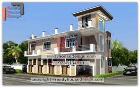 Waterfront house plans often feature plenty of large windows and outdoor living spaces such as sweeping decks and balconies overlooking an expansive view. 60 25 Ft House Model Front View Two Floor Plan Elevation