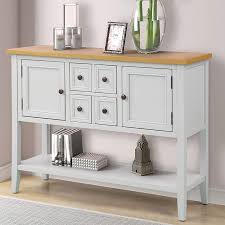 Amazon Com P Purlove Sofa Table Buffet Table Console Tables With Four Storage Drawers Two Cabinets And Dining Room Console Dining Room Server Sideboard Table