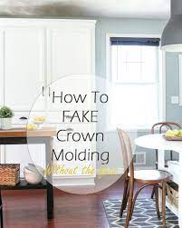 Unless there is ample room above the doors to attach a crown molding, or if you are using a very wide crown molding, you will need to install a nailer strip to support the installation. My Diy Kitchen Cabinet Crown Molding How To Fake The Look Without The Fuss Made By Carli