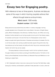 428 words 2 page (s) while the works of t.s. Essay Engaging Poetry Docsity
