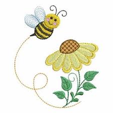 Download this premium vector about vintage embroidery bee and flower seamless pattern, and discover more than 12 million professional graphic resources on freepik. Embroidery Designs Bee