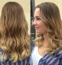 Ombred long bob hairstyle with blunt bangs: Medium Length And Soft Color Fade Soft Ombre Hairstyles Askhairstyles