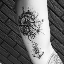 This windrose shaped like a sun was requested by gabriella for it to always show her the right path to be taken. Tattoo Uploaded By Oleksandr Tattooist Tatu Rozavetrov Yakor Trigram Tattoo Windrose Anchor Inkedsense Tattooist Kolshik 851076 Tattoodo