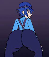 1girls animated ass ass focus ass shake atlus big ass blue eyes  blue hair dat ass dheartdoodles dynamo-x female female only huge ass large  ass looking back persona persona
