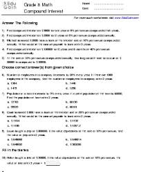 Each worksheet has 10 simple interest word problems. 34 Compound Interest Worksheet Answers Worksheet Project List
