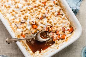 An Old Fashioned Thanksgiving Favorite Candied Yams With Marshmallows Recipe Candied Yams With Marshmallows Yams With Marshmallows Candy Yams