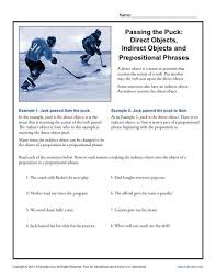 Or for whom or what? Passing The Puck Direct Objects Indirect Objects And Prepositional Phrases
