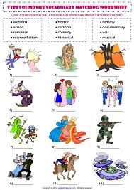Our free science worksheets are great for everybody! Types Of Films Movies Esl Vocabulary Matching Exercise Worksheet
