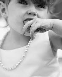 Pearl Necklace, off White Cream Pearls Long Pearl Necklace, 16" Matinee  Length