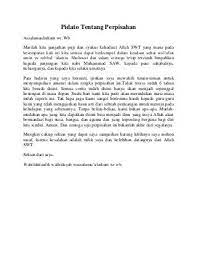 Pidato Perpisahan Allah Teks